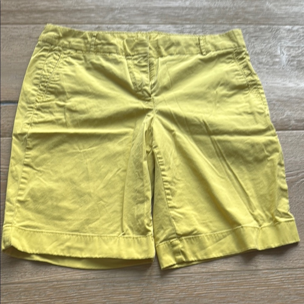 J Crew Vibrant Yellow Bermuda Shorts with Tailored Fit